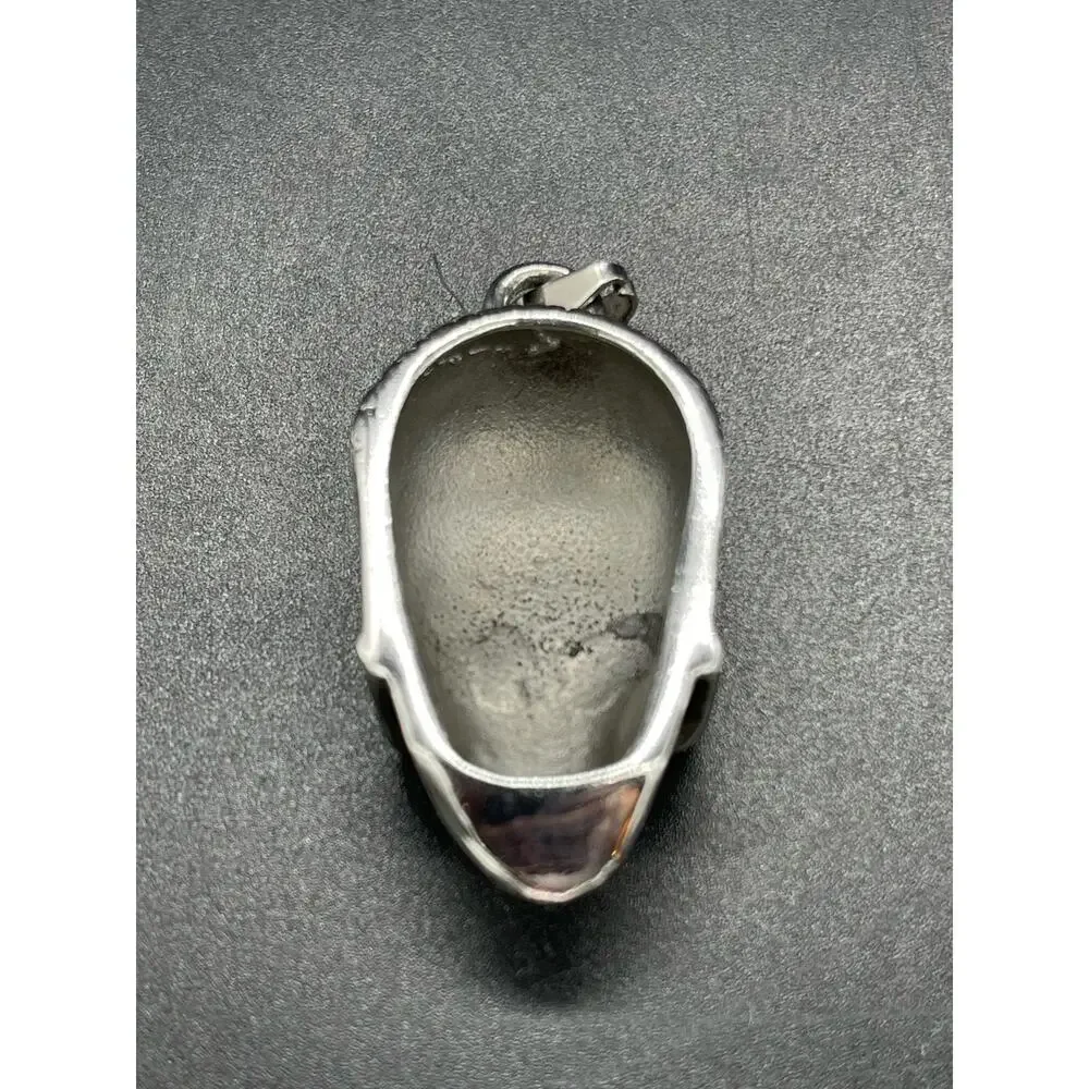 Men’s Skull Biker Pendant Stainless Steel Gothic